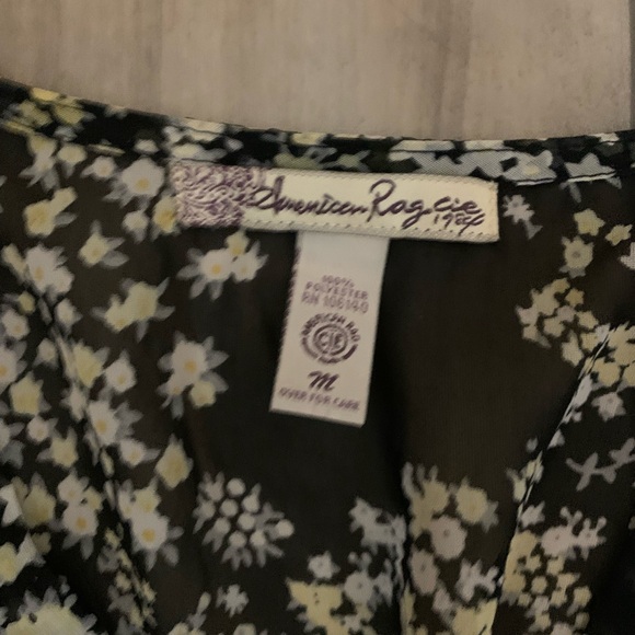 American Rag Y2K babydoll fairy burn ou micro floral & sequin mesh Whemsigoth - Picture 4 of 8